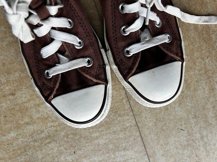 Converse montante 36,5 chocolat très bon état - photo numéro 5