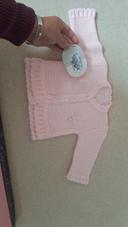 Gillet rose claire en laine