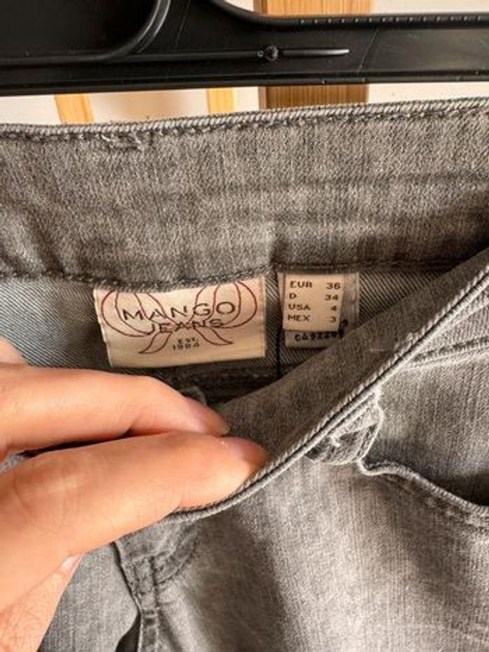 Jeans Mango gris moucheté Taille 36 - photo numéro 5