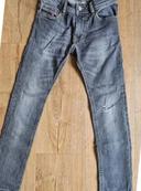 Jeans Diesel slim skinny gris 8 ans