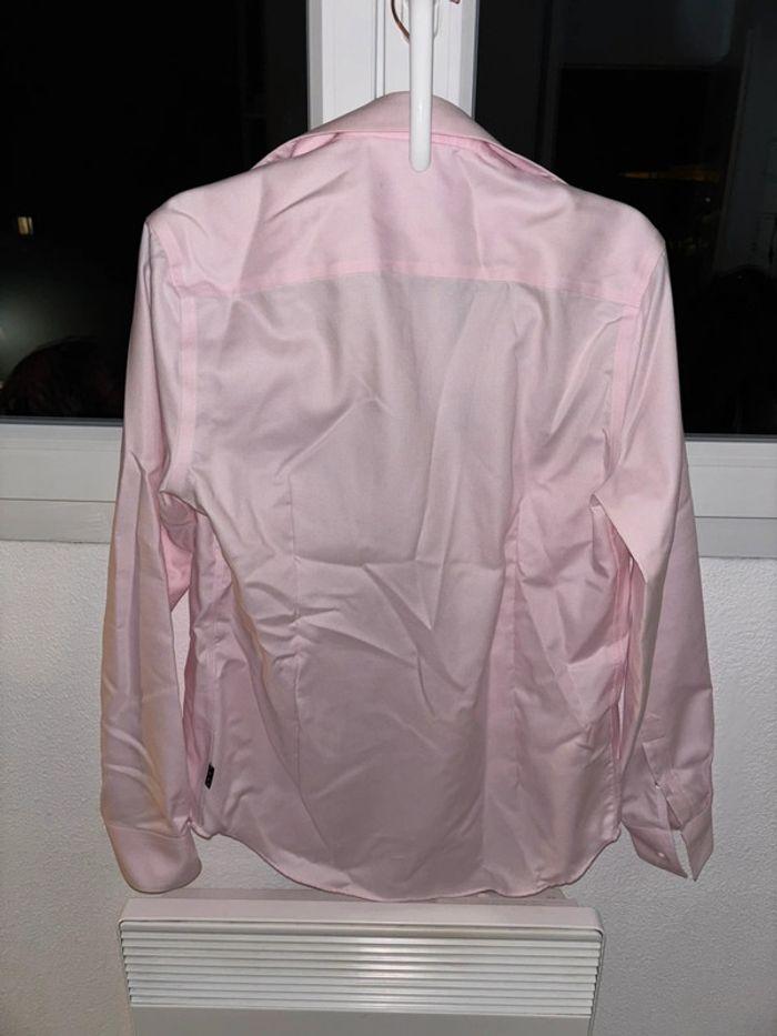 Chemise rose carrelée blanc. - photo numéro 2