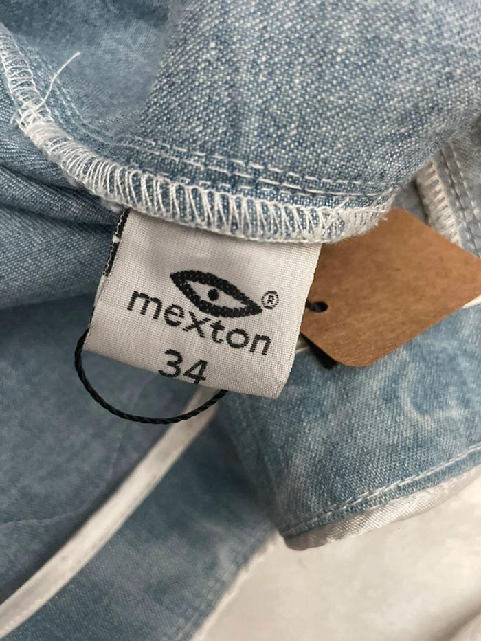 Veste en jean vintage y2k avec détail broderie et perle marque premium « Mexton » - photo numéro 8