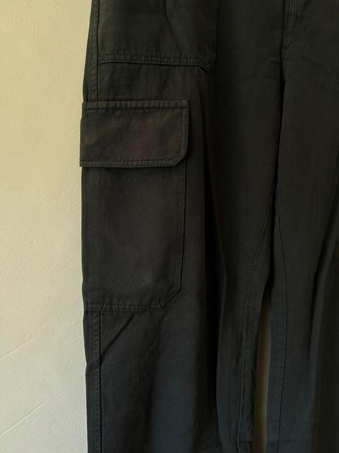 Pantalon Cargo Large Style Militaire Gris Zara - Taille 40 - Très Bon État - photo numéro 3