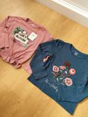 Lote de dos camisetas Flores 5-6 años