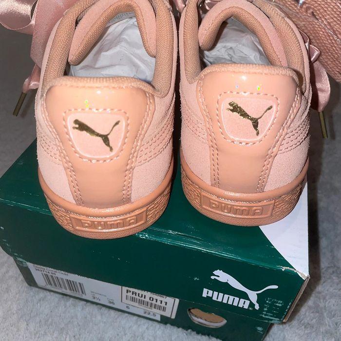 Puma basket suède rose / corail neuves taille 36 - photo numéro 5