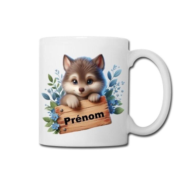 MUG Chiot à personnaliser (bleu)