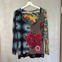 T-shirt à manches longues Desigual avec motif roses taille M