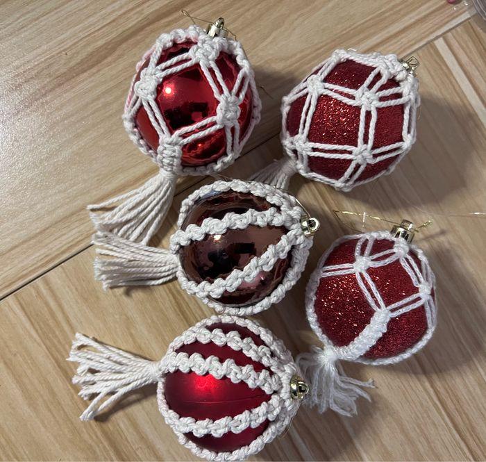 Boules de Noël macramé - photo numéro 1