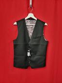 IZAC gilet de costume noir Soyeux * taille S *