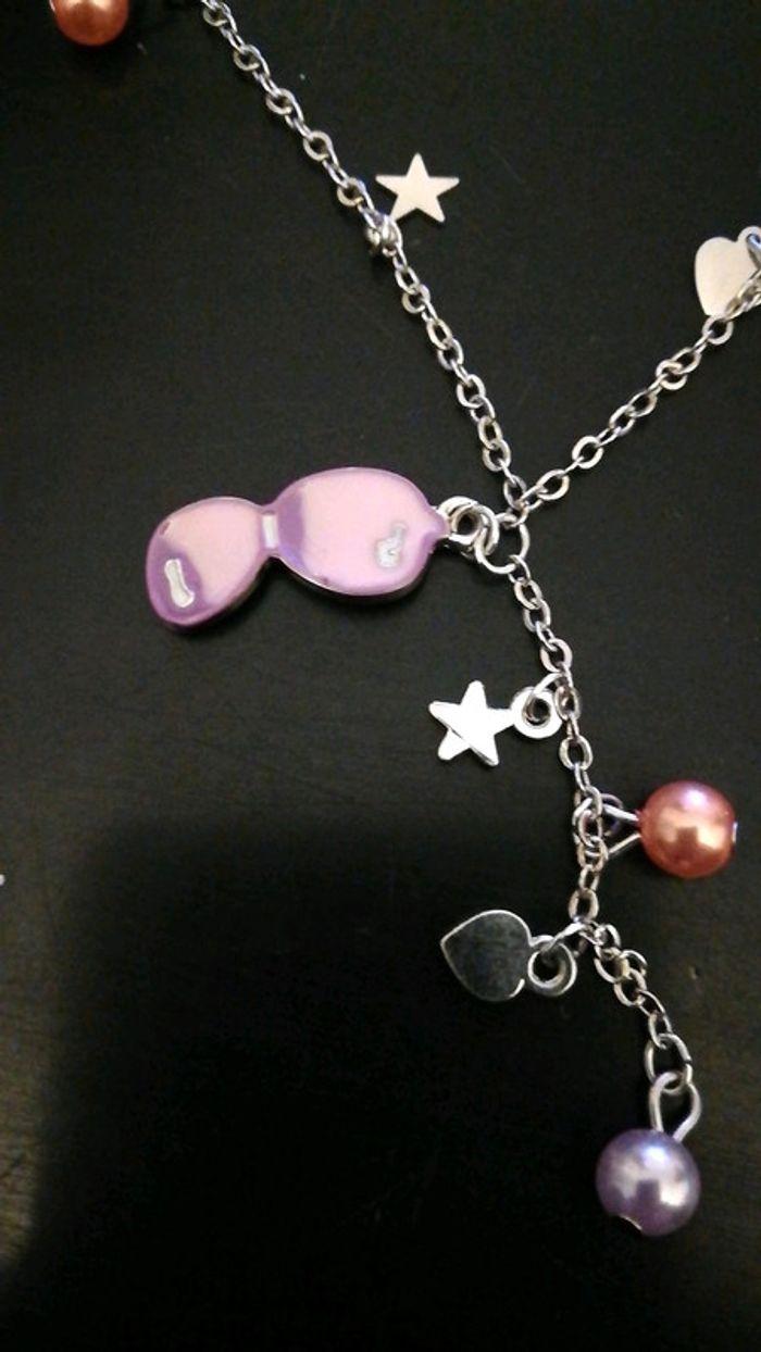 Collier enfant perles, cœur, etoiles - photo numéro 3