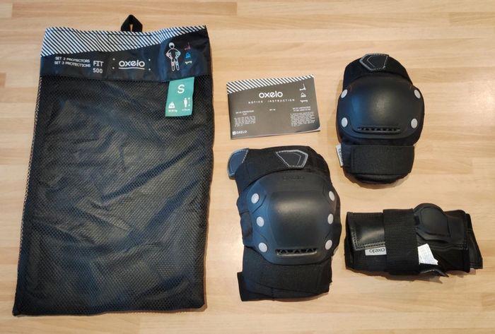 Set 3 protections fit 500 Decathlon Oxelo taille s roller skate trottinette neuf - photo numéro 1