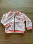 Veste zippée bébé fille 3 pommes