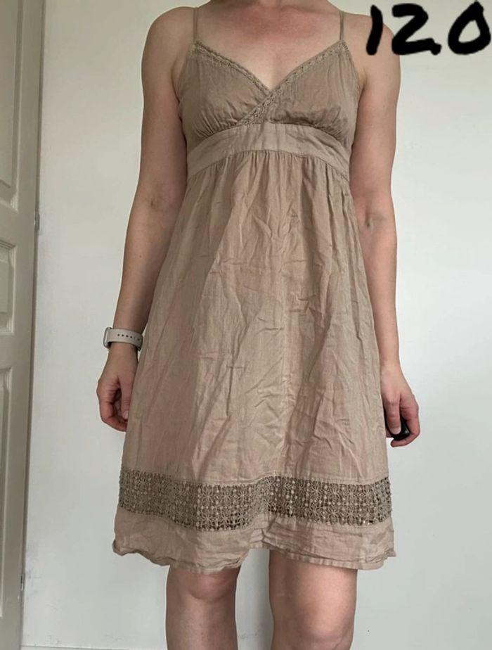 Robe été beige Promod taille 38 💖 - photo numéro 3