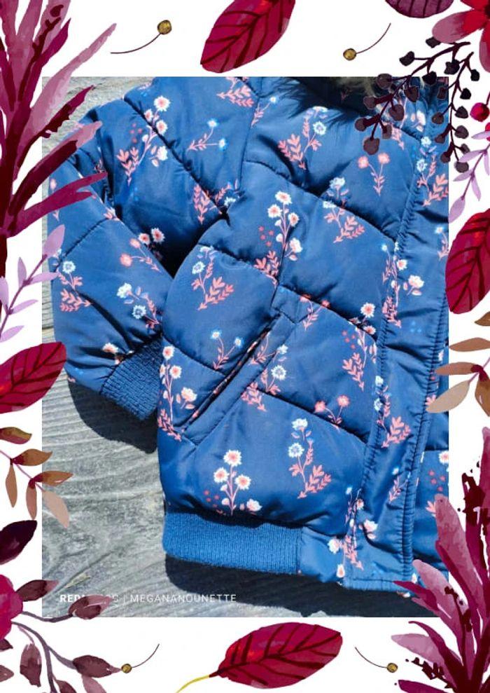 🦋 Magnifique doudoune blouson chaud fleurie avec capuche 3 ans Tape à l'oeil TAO - photo numéro 2