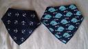 Lot 2 Bavoirs-Bandanas Bébé Motifs Baleines & Ancre Marine *sous emballage