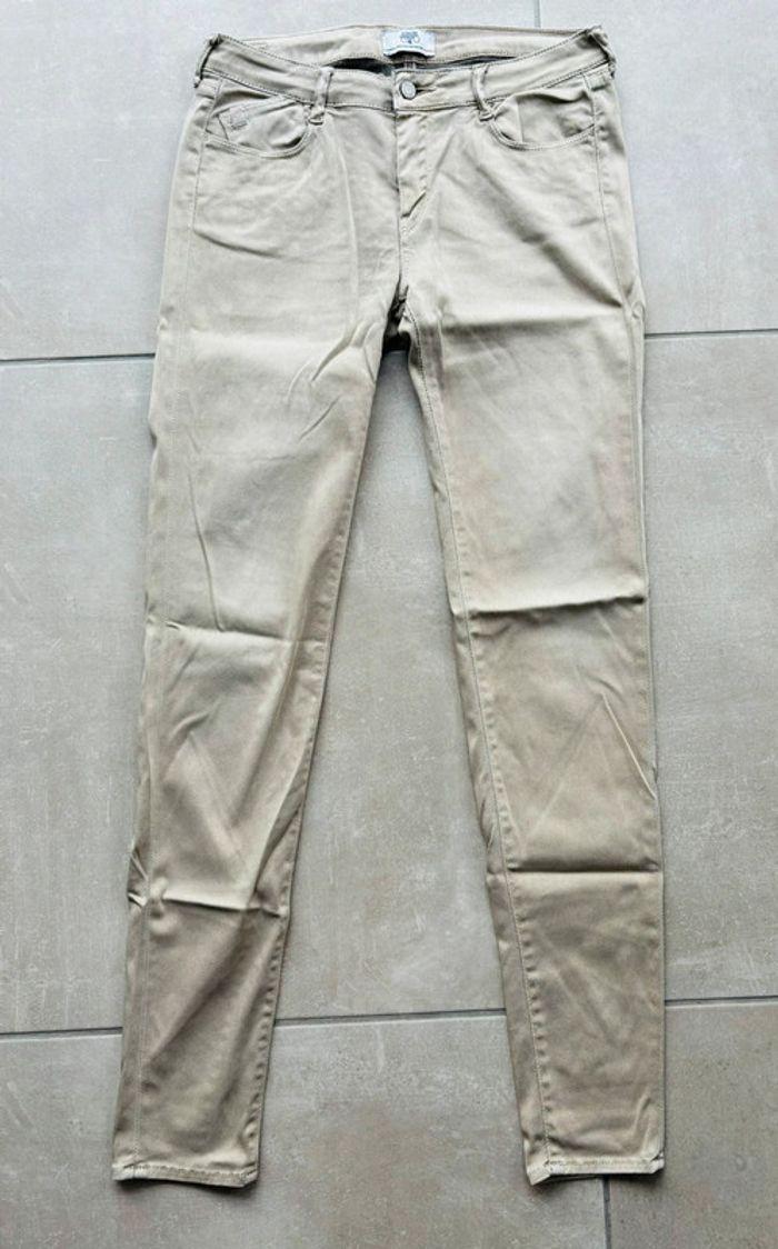 Pantalon jeans femme beige crème Le Temps des Cerises neufs - photo numéro 1