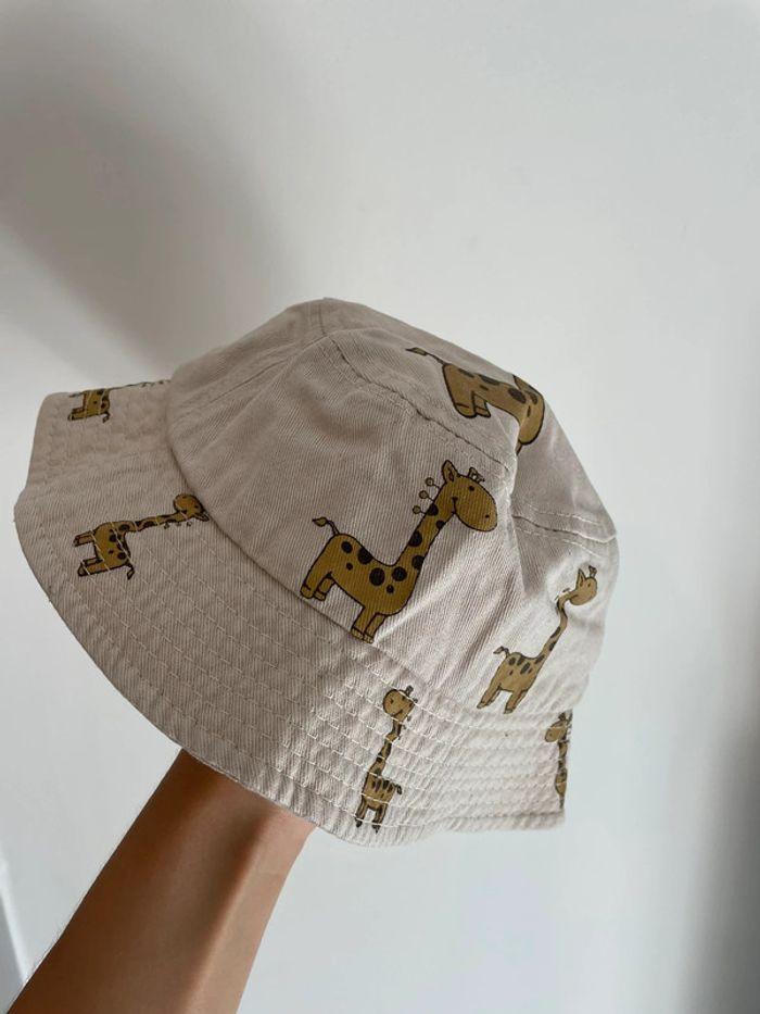 Chapeau bébé beige motif girafe - photo numéro 2