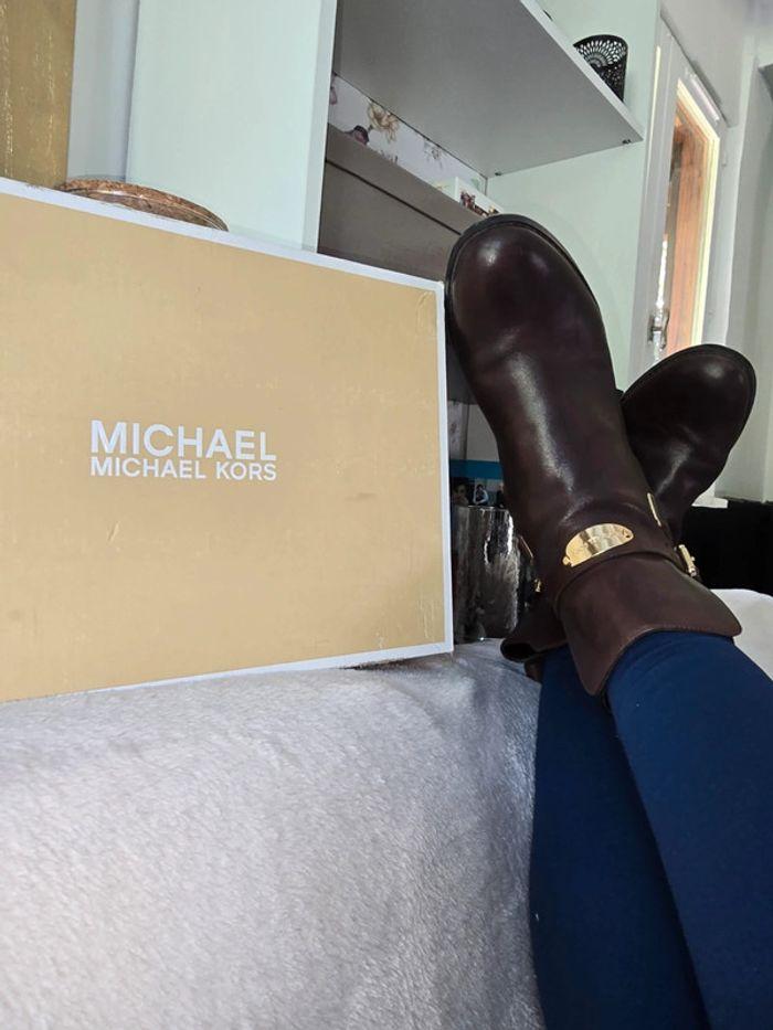 Bottines  Michael Kors taille 38 cuir marron - photo numéro 3