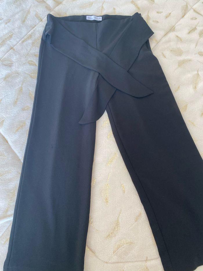 Pantalon large noir Zara - photo numéro 4