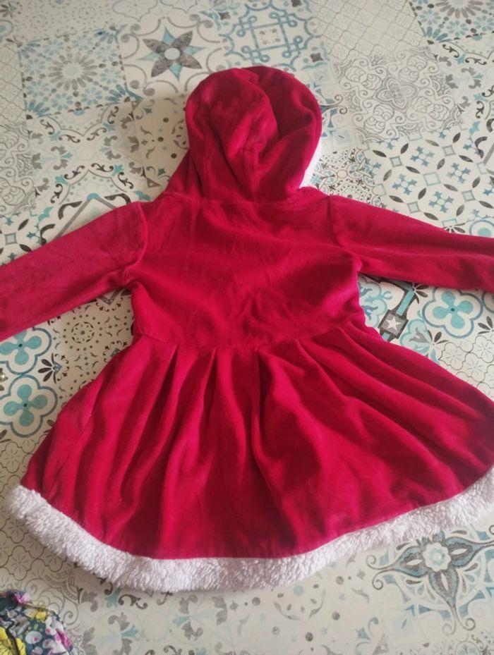 Robe velours noël 23 mois tbe rouge et blanche - photo numéro 4