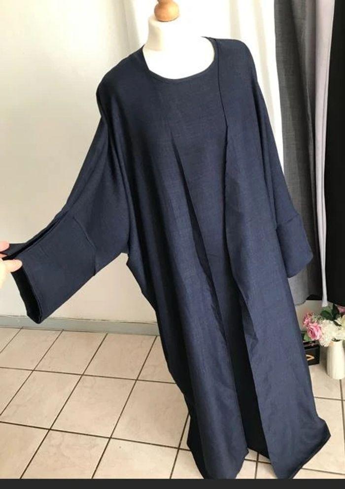 Ensemble kimo-abaya bleu navy 💙 - photo numéro 1