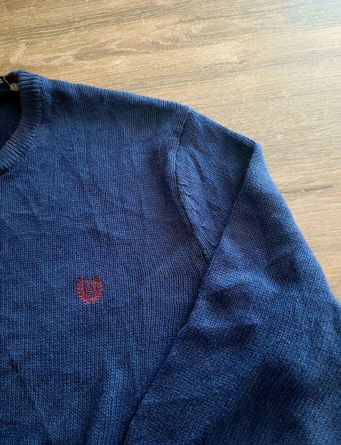 Pull Col Rond Vintage Chaps Ralph Lauren XL Marine Rétro - photo numéro 4