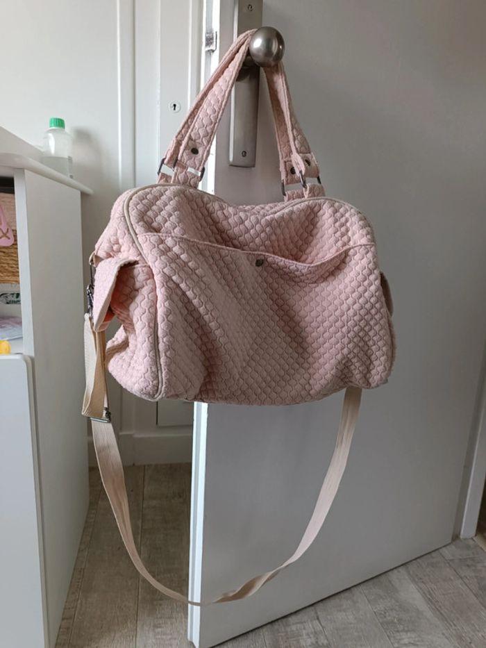 Sac à langer multipoches vertbaudet rose poudré - photo numéro 1