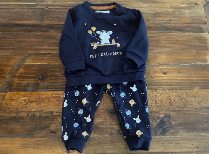 Ensemble sweat et jogging Mes petits cailloux - Taille 6M - photo numéro 1