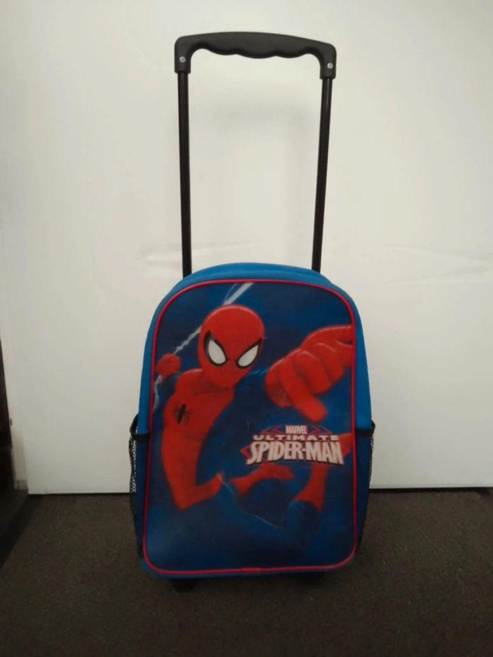 sac à dos/cartable à roulettes spiderman - photo numéro 1