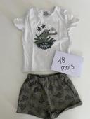 Ensemble short / t-shirt 18mois