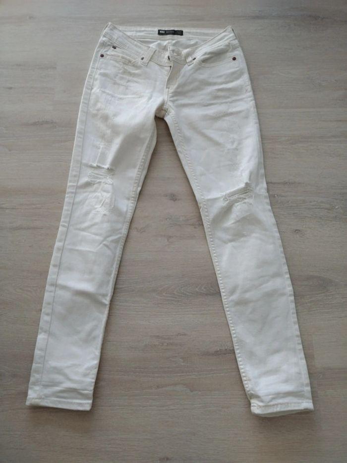 Jeans Levi's blanc griffé Demi curve - photo numéro 7