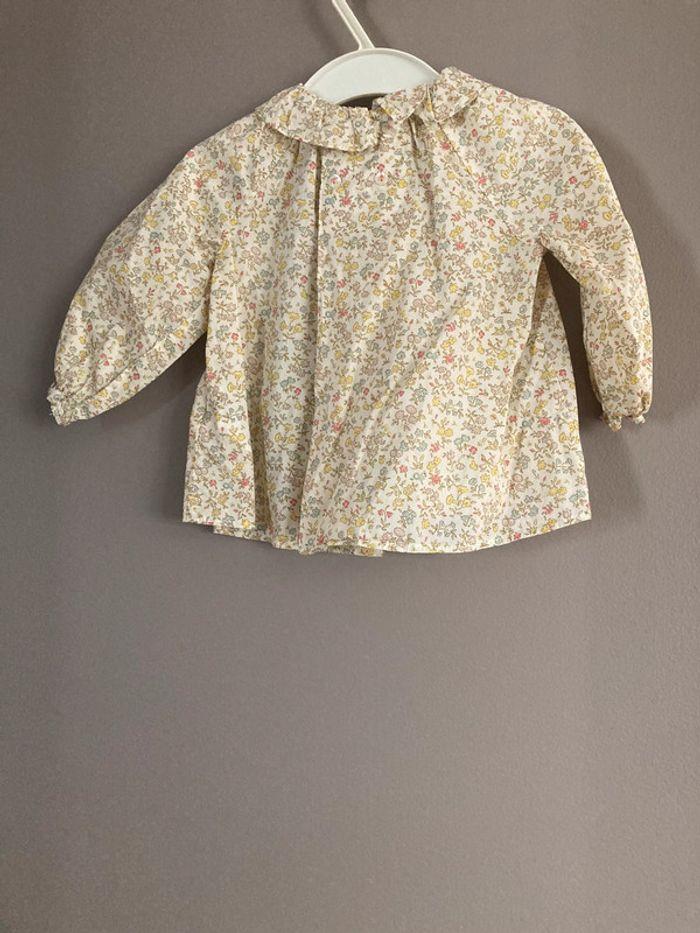 Cyrillus blouse en tissu Liberty 9 mois - photo numéro 3