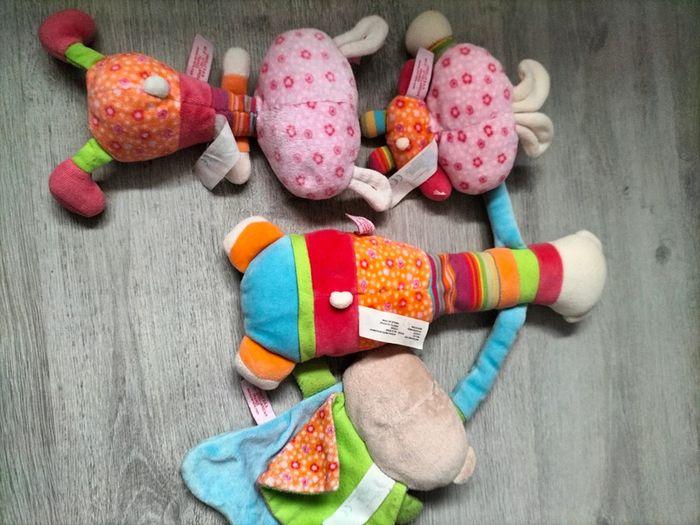 Lot de 4 doudous peluches corolle multicolore - photo numéro 6