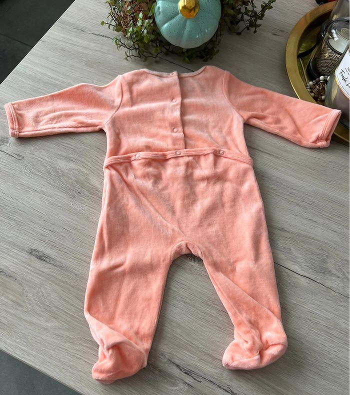 Pyjama / grenouillère velour chaud corail taille 3 mois - photo numéro 5