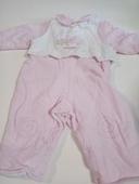 Ensemble fille in extenso chaud hiver rose blanche 6 mois tbe