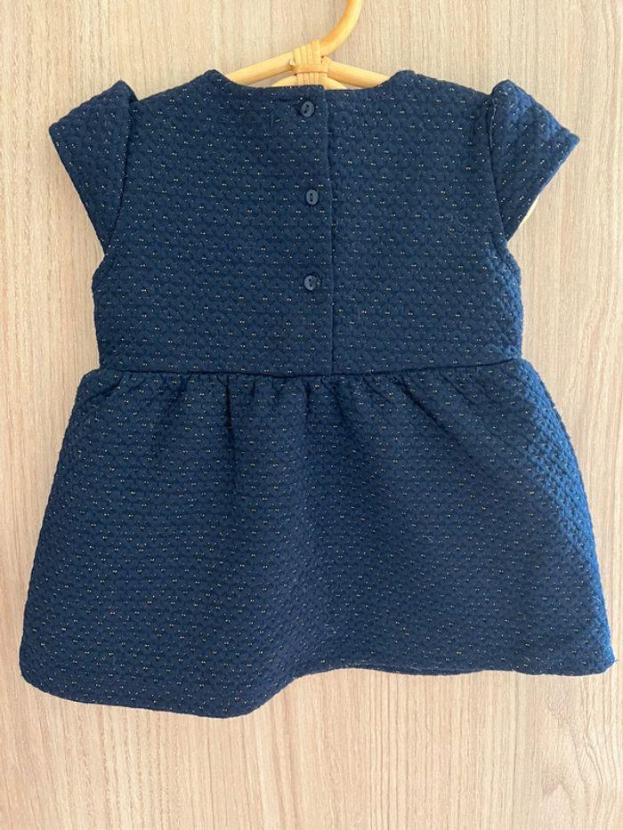 Robe marine fil doré bébé fille - photo numéro 2