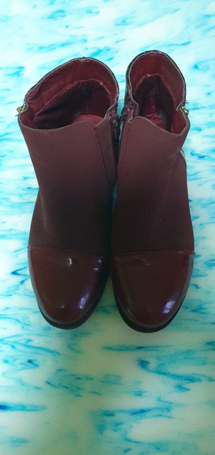 Bottines bordeaux - photo numéro 1