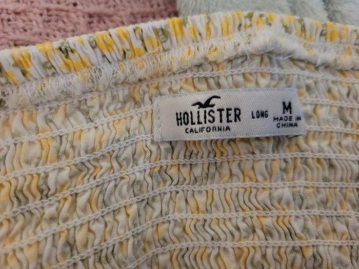 robe sans bretelles Hollister jaune taille M - photo numéro 4