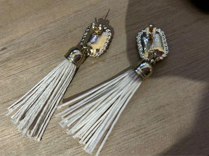 Boucles d’oreilles avec pierres serties - photo numéro 3