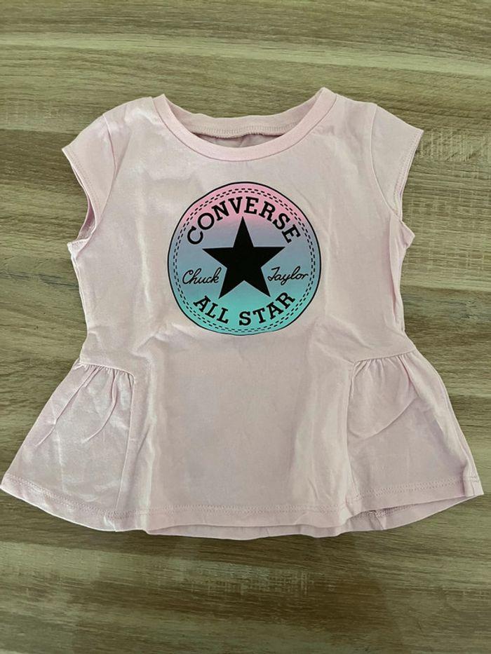 Tee shirt converse all stars rose - photo numéro 1