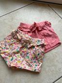 Lot 2 shorts en coton 6mois bébé fille