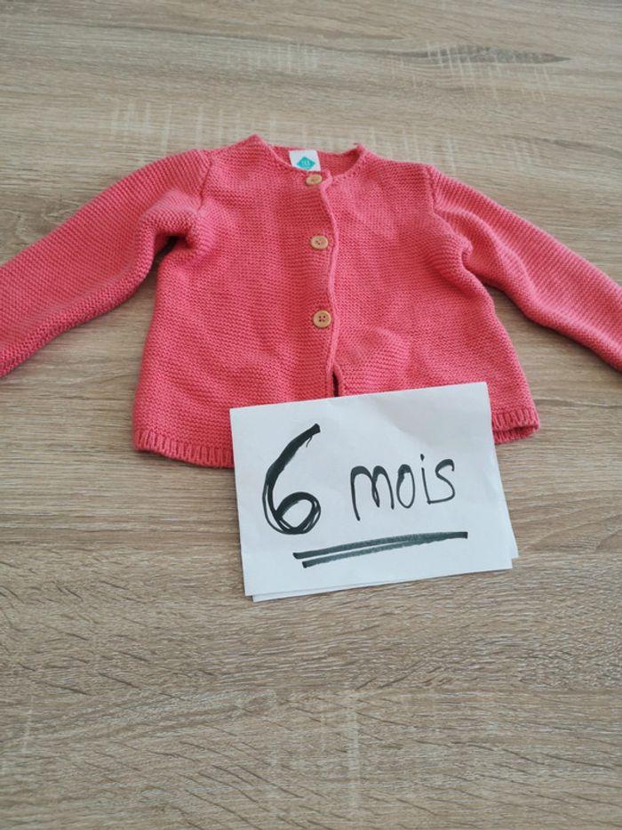 6 mois Gilet rose/corail - photo numéro 1