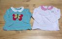 Lot de 2 T-shirts manches longues avec col 12mois/74cm