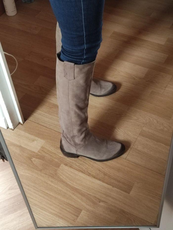 Bottes beige en daim Spiral taille 37 - photo numéro 2