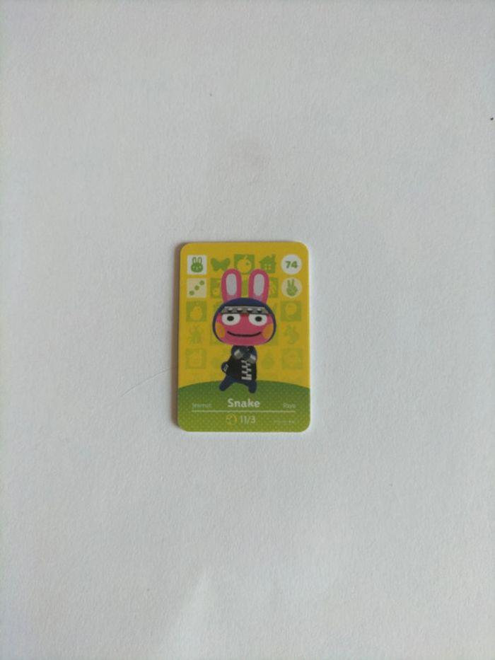 Mini Carte Amiibo Animal Crossing n°055 Snake