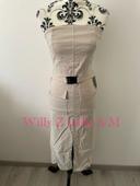 Robe beige bustier extensible mi longue poche et ceinture fendu devant neuf Willy Z taille S/M