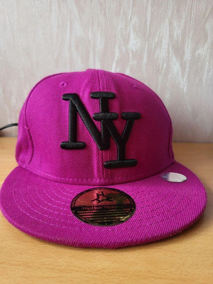 Casquette Hip-Hop violette et noire - photo numéro 2