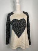 Pull d'hiver motif coeur