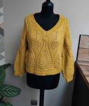 Pull jaune grosses mailles MNG Taille S