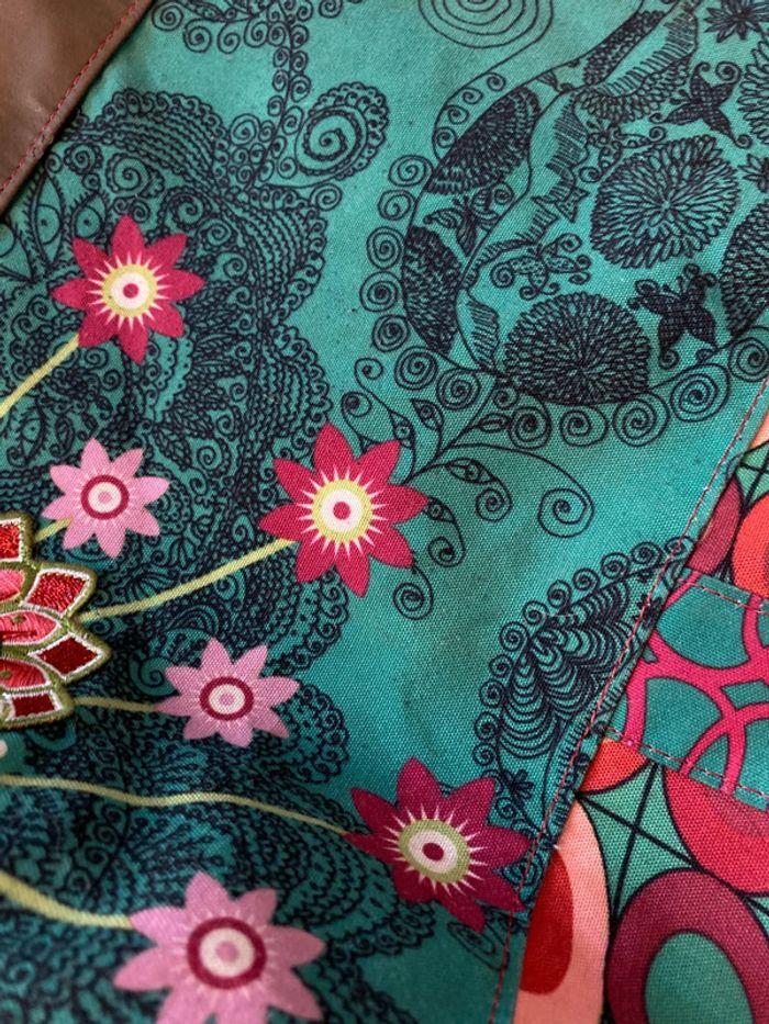 Sac bandoulière marron, bleu, rose Desigual - photo numéro 4